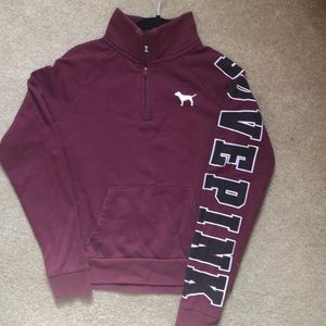 Pink! Plum Half-zip Sweatshirt